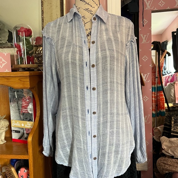 Free people button up blouse - Picture 8 of 11